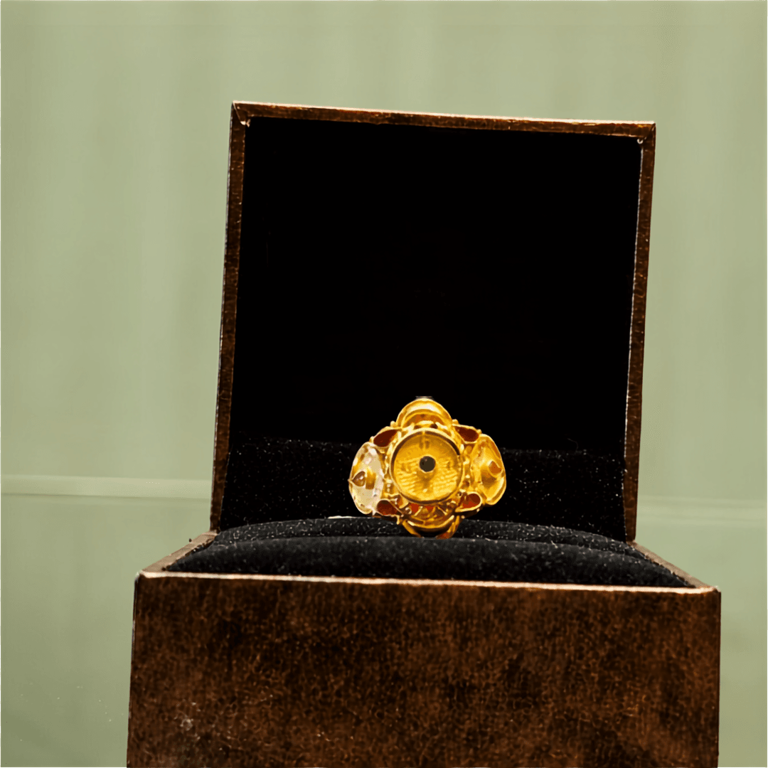 Traditional Meenakari Dome Ring — Siddhivinayak Jewellers